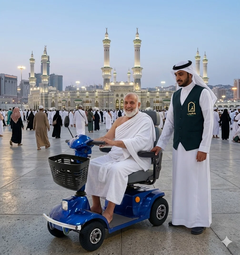 خدمة عربة معين الكهربائية في الحرم الشريف